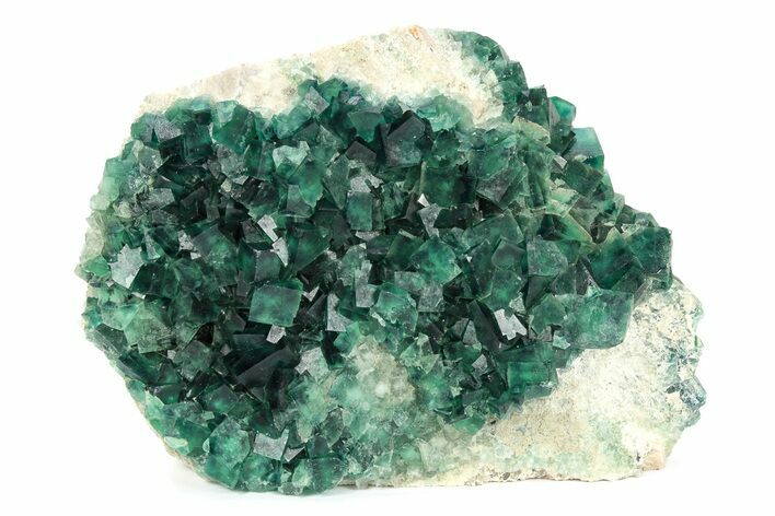 Green, Fluorescent, Cubic Fluorite Crystals - Madagascar #246154
